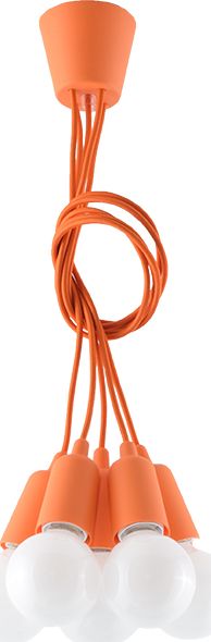 Lampa wisząca Sollux Lampa wisząca DIEGO 5 pomarańczowy