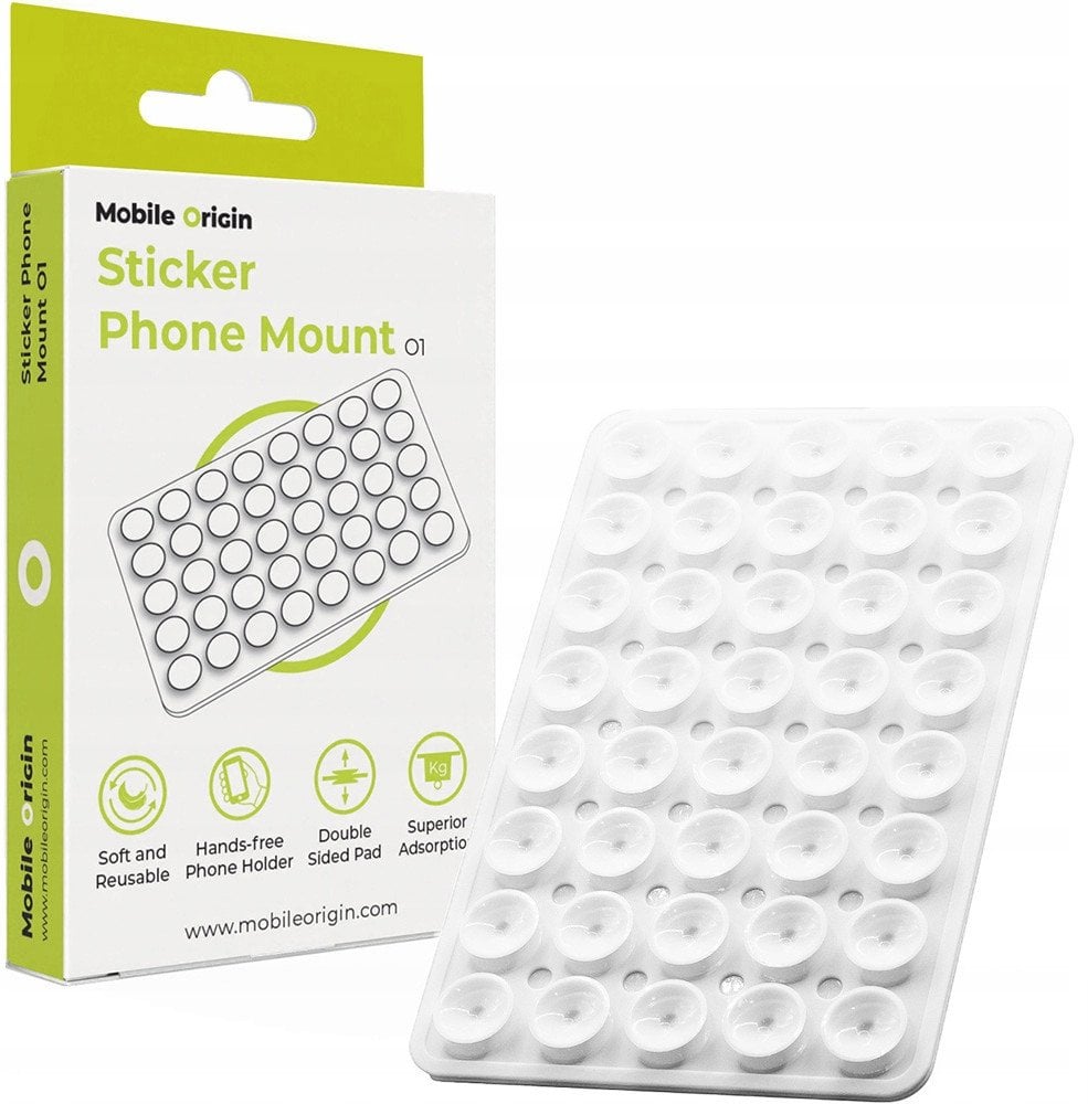 Mobile Origin Sticker Phone Mount O1, clear white