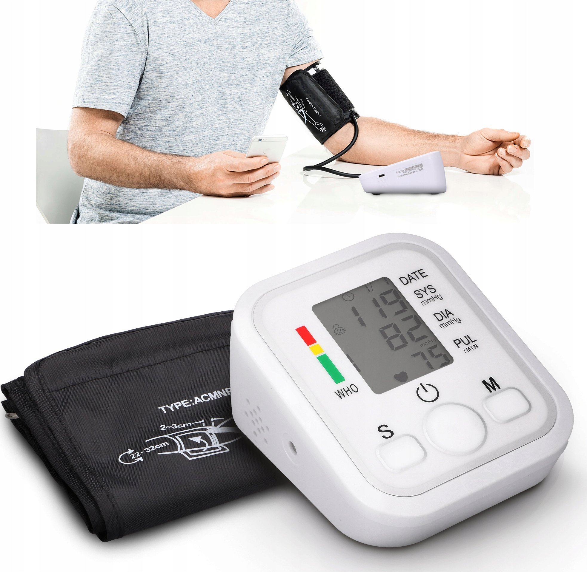 Ciśnieniomierz ExtraLink EXTRALINK SMART LIFE CIŚNIENIOMIERZ NARAMIENNY K-4S BIAŁY