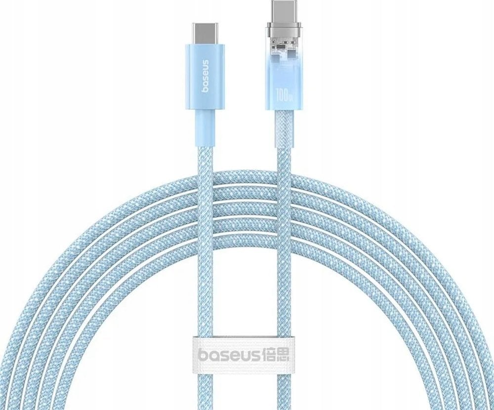 Kabel USB Baseus USB-C - USB-C 2 m Niebieski