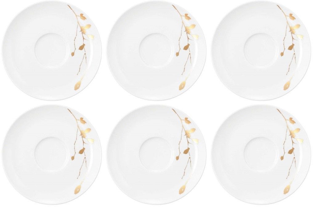 Zestaw 6 spodków 16,5cm Liberty Golden Rose Hip porcelana Seltmann