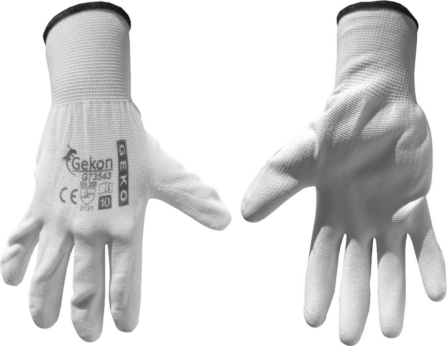 Geko Rękawice ochronne GEKO r.10/białe/(12/300)