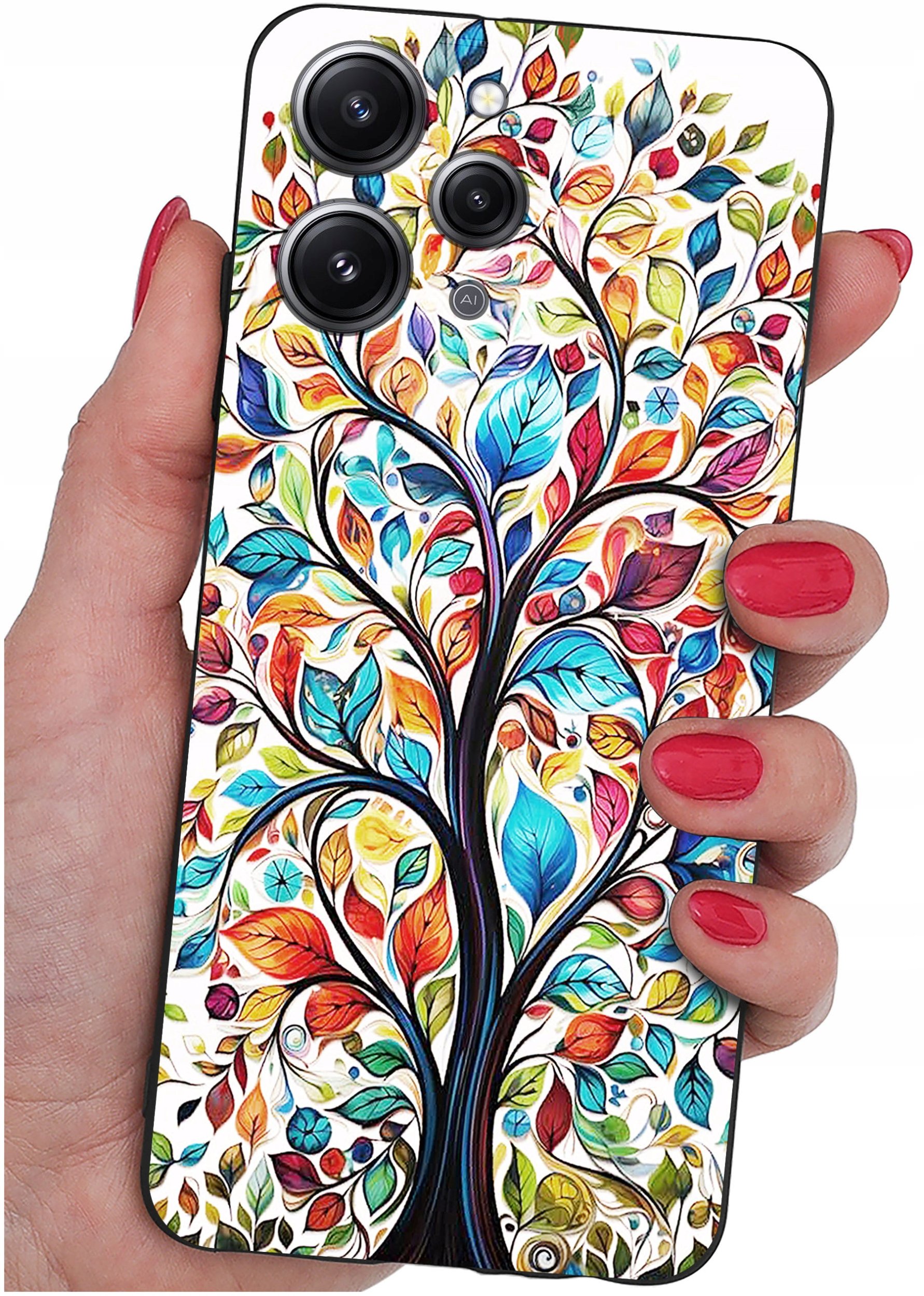 krainaGSM Etui do Xiaomi Redmi 12 4G WZORY SILIKONOWE MATT CASE + SZKŁO 9H