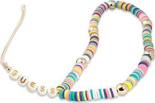 Guess Guess zawieszka GUSTPEAM Phone Strap wielokolorowy/multicolor Heishi Beads