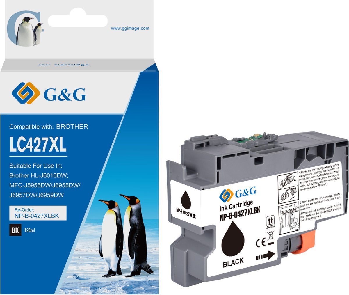 G&G kompatybilny ink / tusz z LC-427XLBK, NP-B-0427XLBK, black