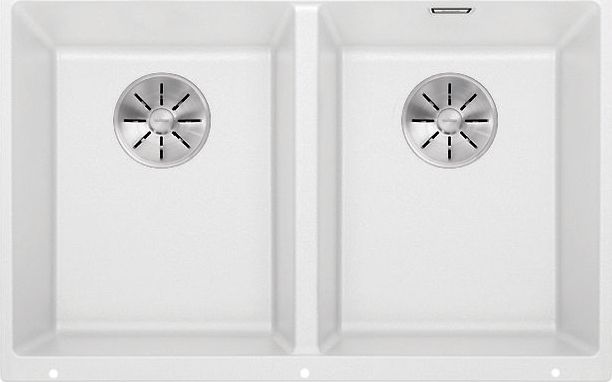 Zlewozmywak Blanco Subline 350/350-U Silgranit biały z korkami InFino (523578)