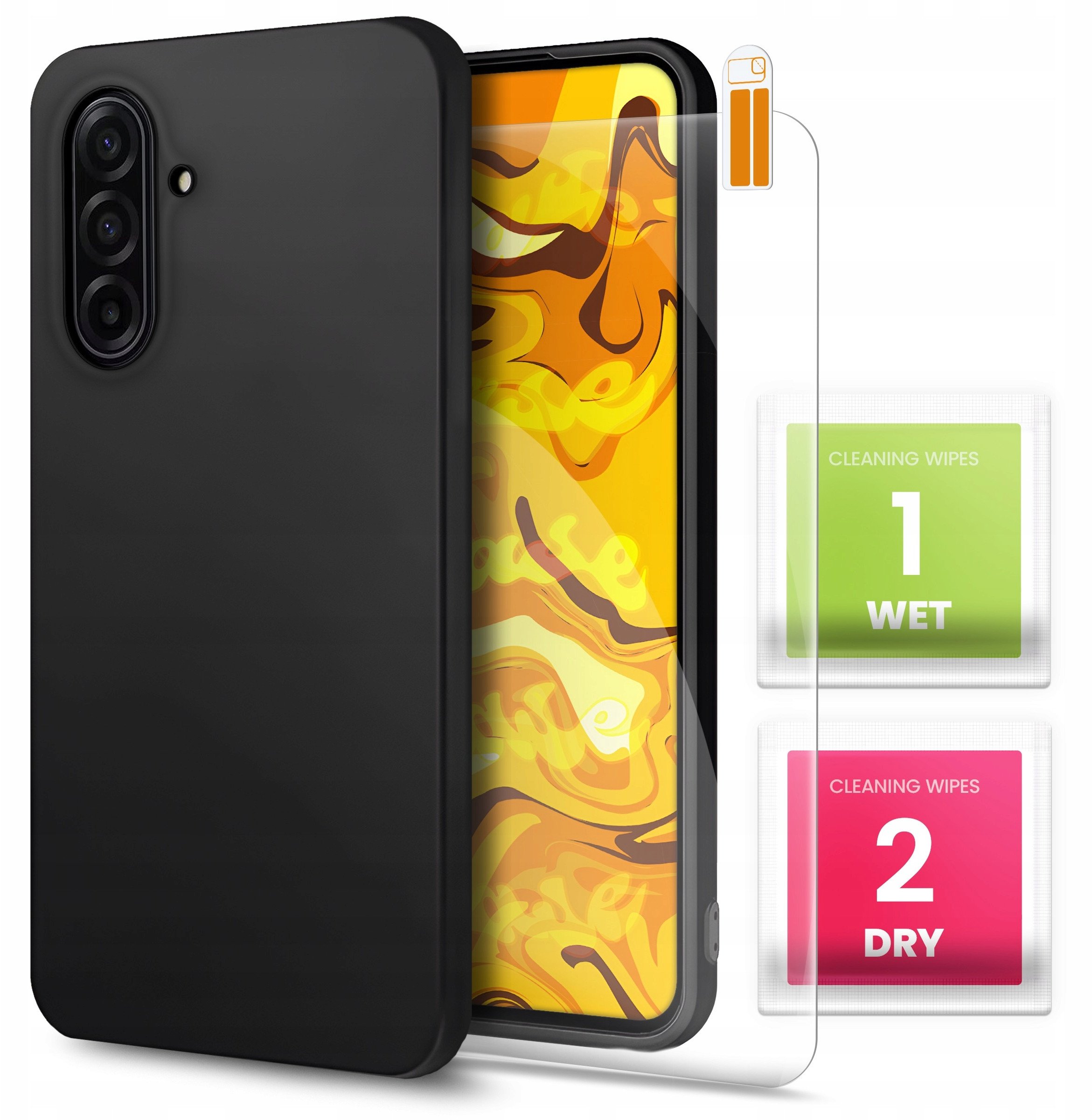 Etui do Samsung Galaxy A17 5G (Czarne, Matowe, Obudowa Slim, Case) SZKŁO