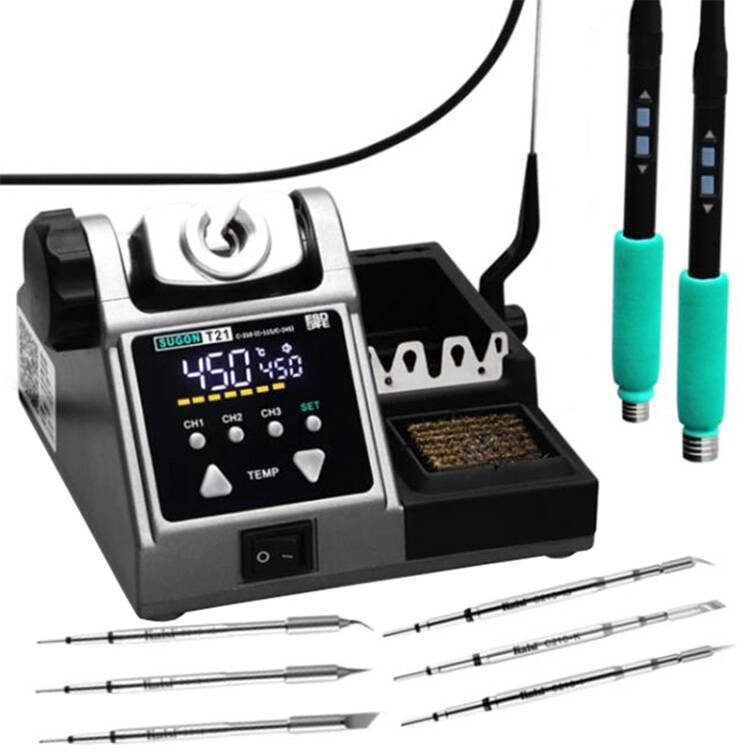 SUGON T21 Stacja lutownicza + groty C210 / C245