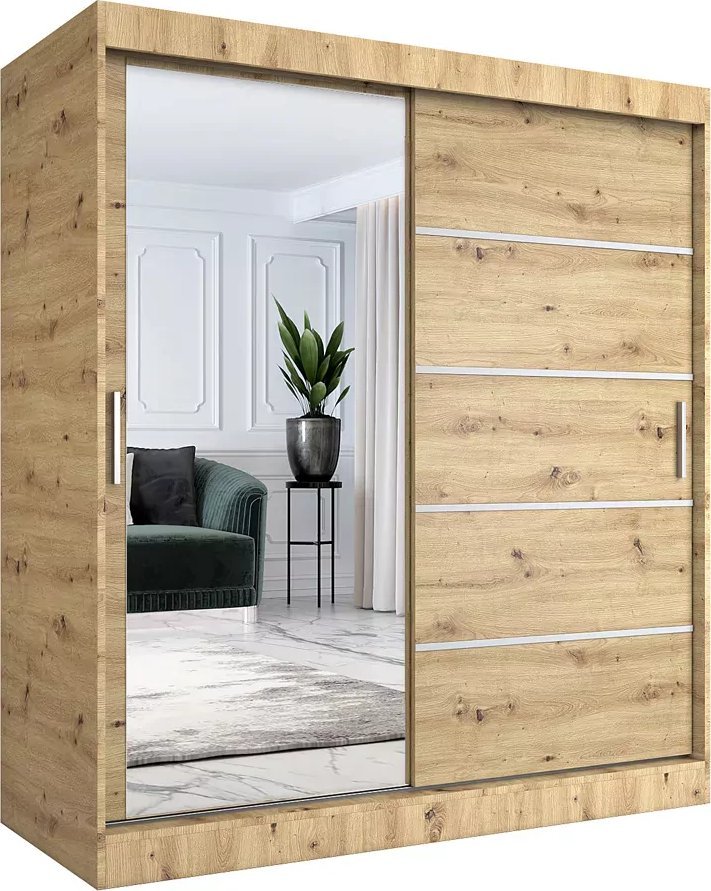 Elior Szafa przesuwna 180 cm dąb artisan - Felix 5X