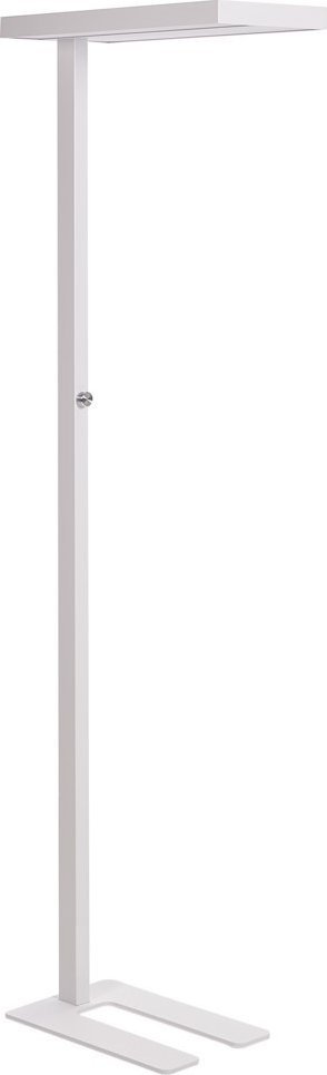 Lampa podłogowa Beliani Lampa podłogowa LED metalowa biała TAURUS