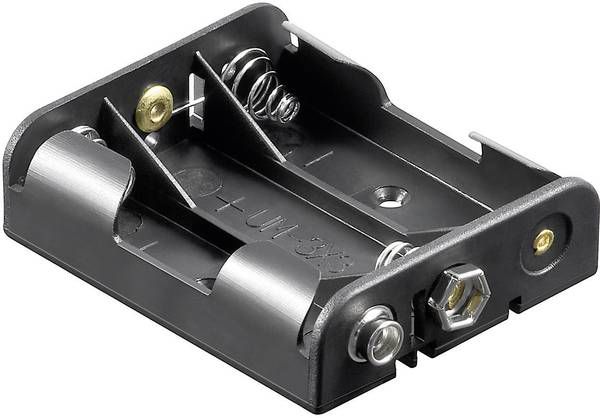 Goobay Koszyk na baterie 3x AA ze złączem 6F22 (11984)