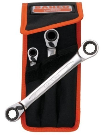 Bahco Zestaw kluczy oczkowych z grzechotką 8-19mm 3szt. (S4RM/3T)