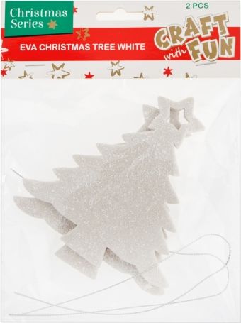 Craft with Fun Ozdoba Choinka Biała