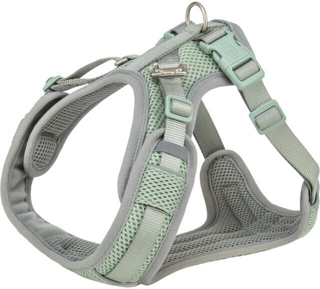 Trixie Premium FlexMesh harnessy, szałwiowy, M: 58–80 cm/20 mm, przystosowane dla mopsów i buldogów