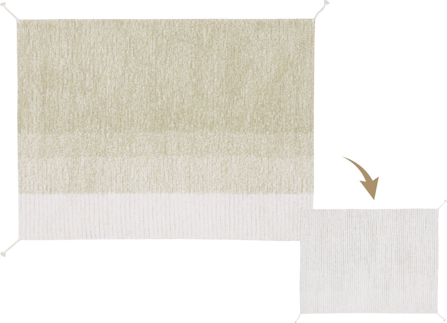 Lorena Canals Dywan dziecięcy GELATO GREEN 120x160 zielony/beżowy dwustronny