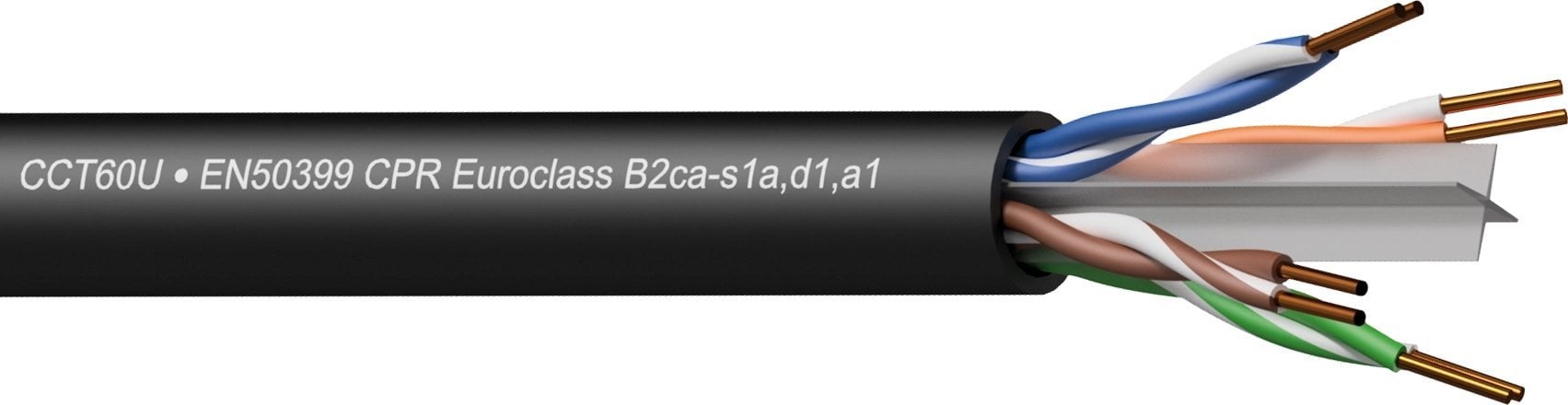 Procab Procab CCT60U-B2CA/3 Networking cable - CAT6 - U/UTP - solid 0.25 mm? - 23 AWG - EN50399 CPR Eur