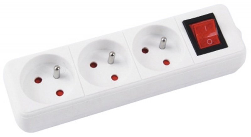 Listwa zasilająca Office Products przeciwprzepięciowa 3 gniazda 3 m biała (13113341-14)