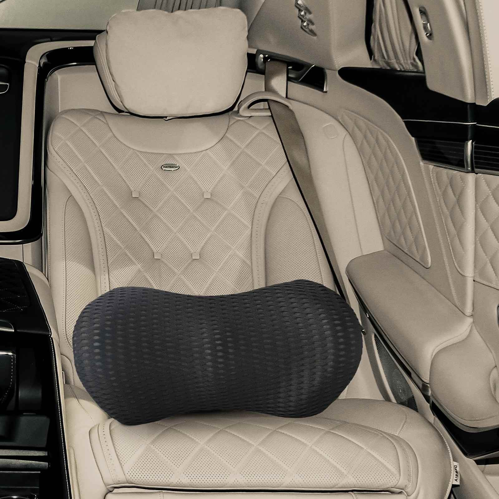 vidaXL Poduszka z poduszką Czarny 47 x 24 x 13 cm 4D Siateczka