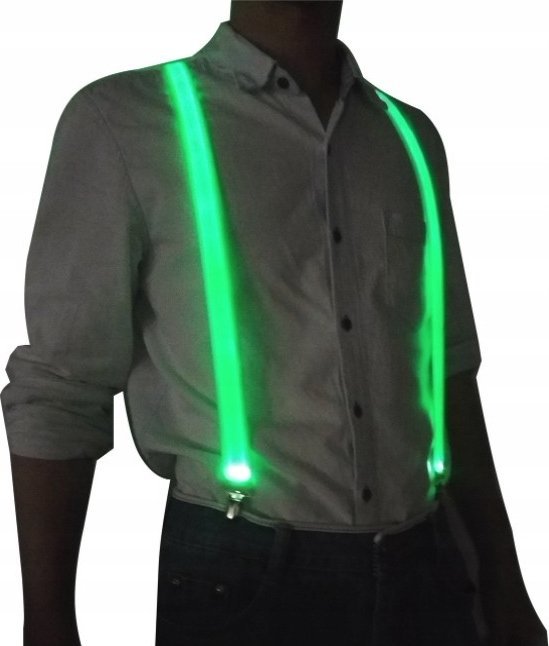 Pan i Pani Gadżet Męskie Szelki Świecące Led Na Imprezę Party Kolory