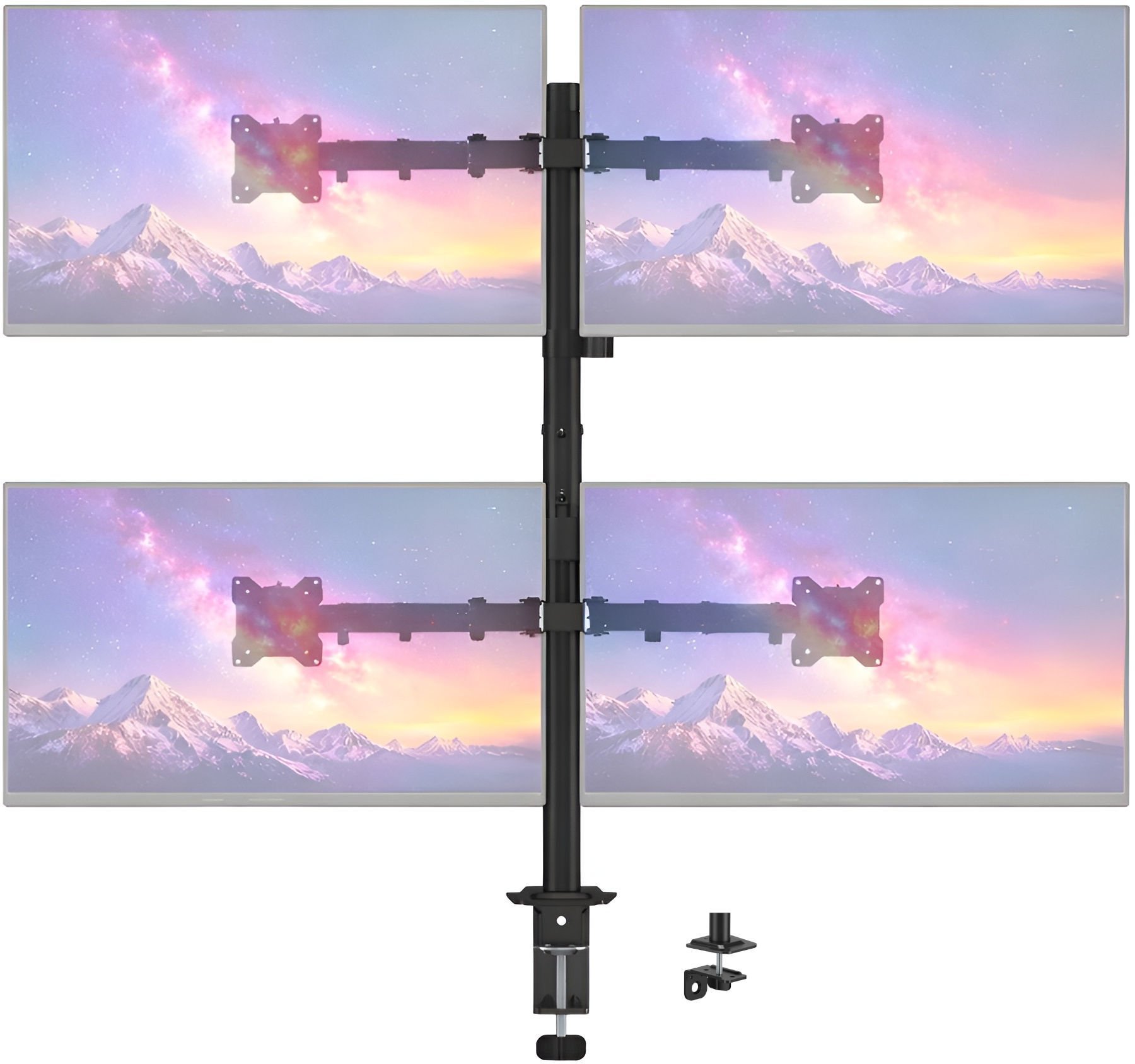 MOZOS MS04 WIESZAK VESA UCHWYT BIURKOWY DO 4 MONITORÓW 17–32"