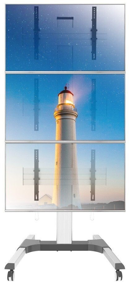 Stojak mobilny 3x TV 32-55" do 150kg do ściany video