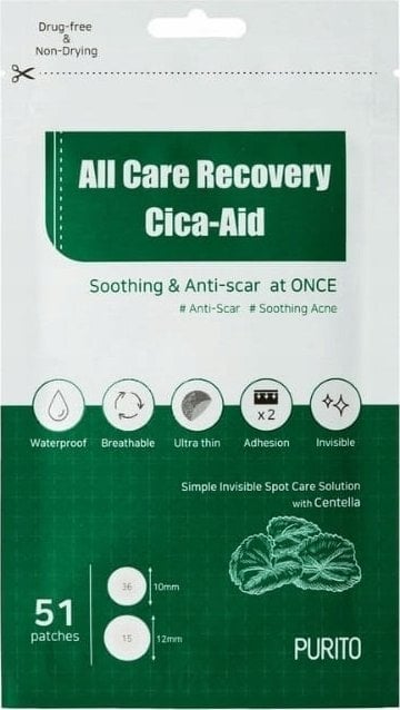 Purito PURITO_All Care Recovery Cica-Aid plasterki na wypryski 51szt.