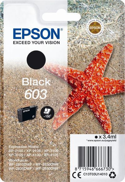 Tusz Epson Tusz 603 Black (C13T03U14020)
