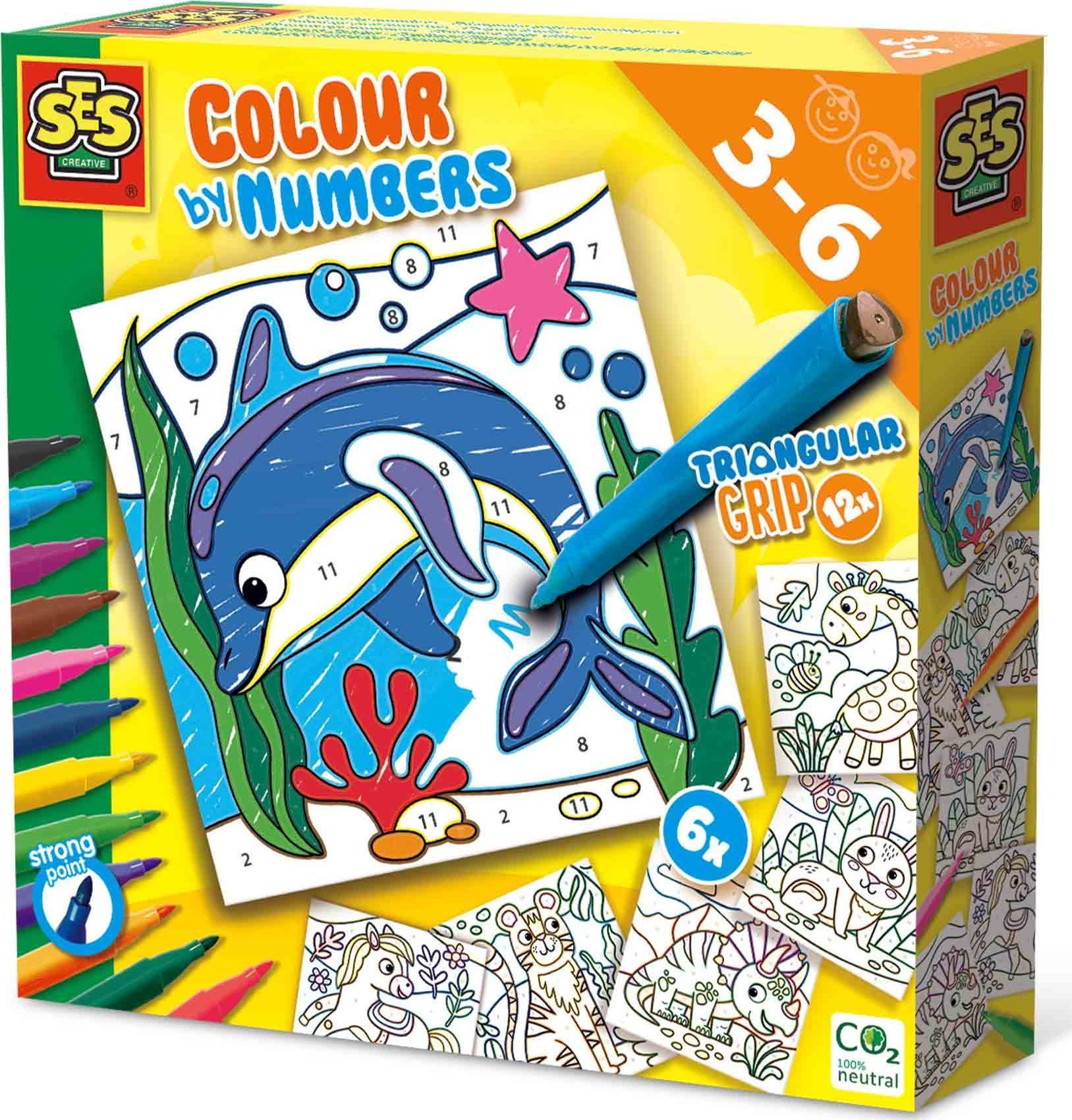 SES Kolorowanie według numerów Trójkątny uchwyt (14690)