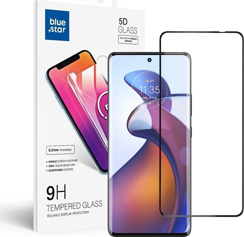 Blue Star Szkło hartowane Blue Star 5D - do Motorola Edge 30 Fusion - czarny