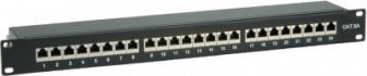 Value VALUE Cat.6A (Class EA) 19 panel krosowy, 24 porty, STP, czarny