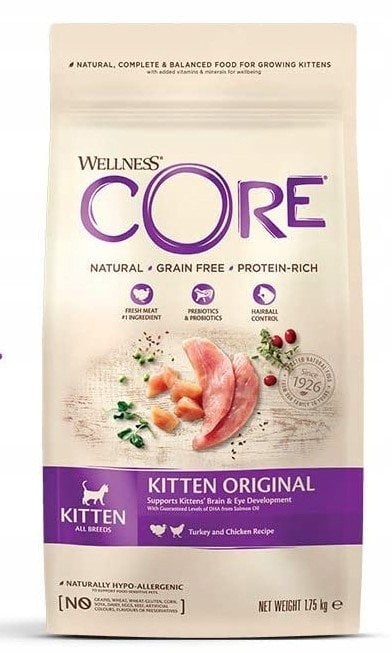 Core Kitten Original, karma sucha, dla koci�t, indyk i kurczak, 300g