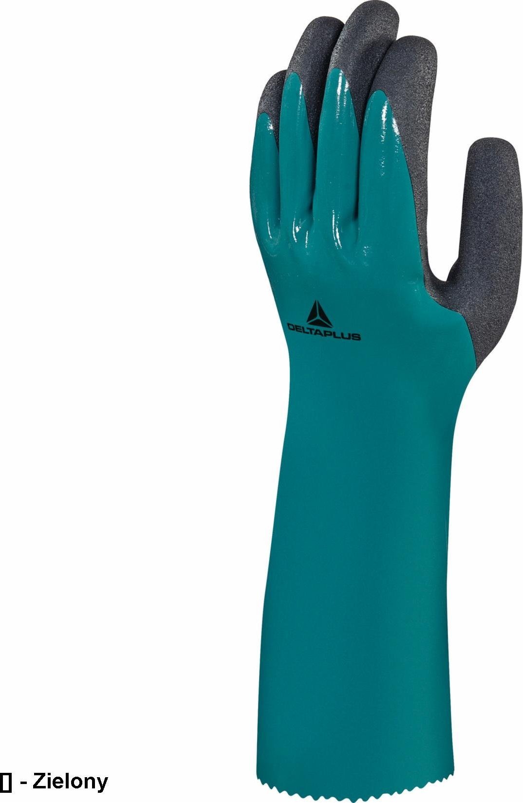 Delta Plus CHEMSAFE VV835 - RĘKAWICA Z PODWÓJNĄ POWŁOKĄ NITRYLOWĄ NA WKŁADZIE Z POLIAMIDU - STRONA CHWYTNA POWLEKANA PIANKA NITRYLOWĄ - 35 CM 10