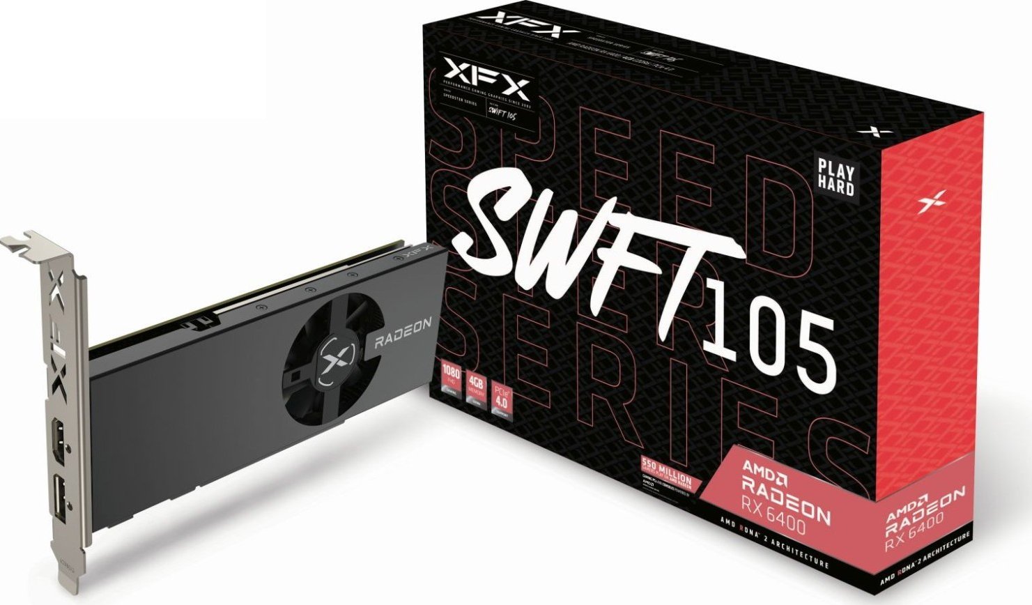 Karta graficzna XFX Radeon RX 6400 Speedster SWFT105 4GB GDDR6 (RX-64XL4SFG2)