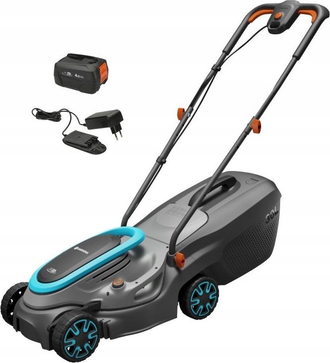 Kosiarka akumulatorowa Gardena GARDENA Cordless Lawnmower PowerMax 32/18V P4A solo, 18V (black/grey, without battery and charger, POWER FOR ALL ALLIAN