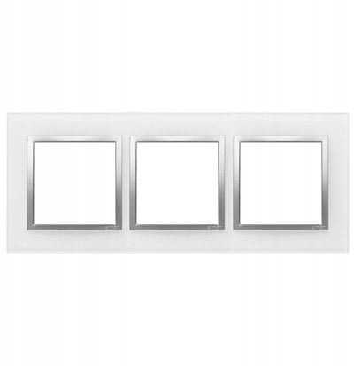 Kontakt-Simon Simon 54 Nature* Ramka 3-krotna szklana, Srebrna Perła DRN3/69