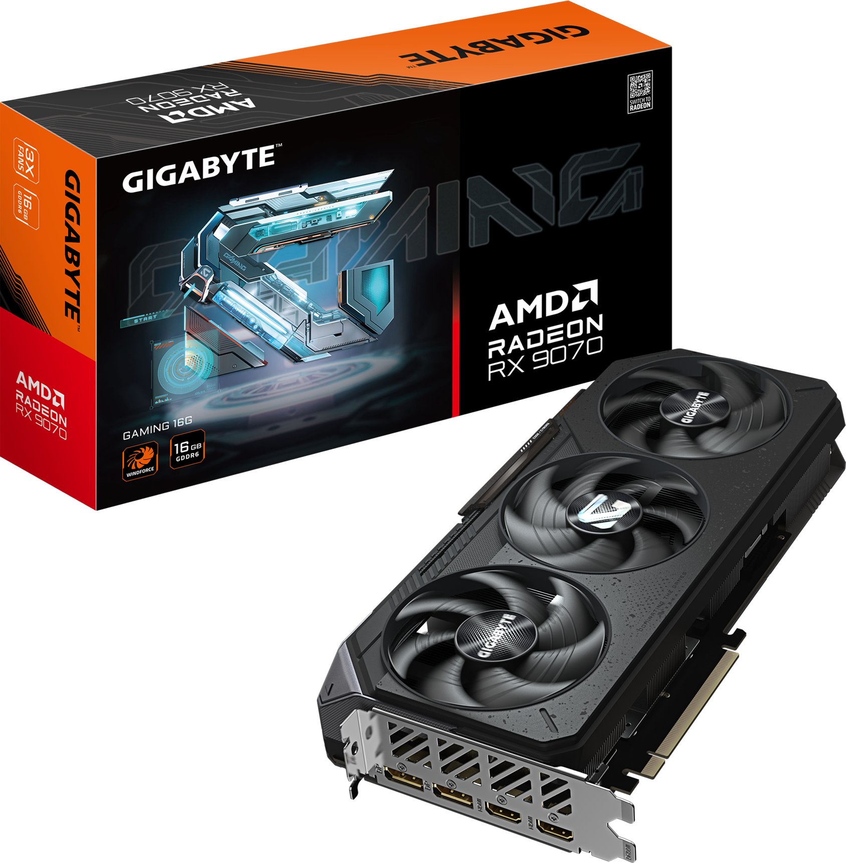 GIGABYTE Radeon RX 9070 GAMING 16GB AMD GDDR6