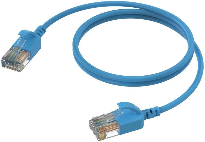 Procab PROCAB CSD560BU/1 Kabel sieciowy Slimline - CAT6A RJ45 - RJ45 U/UTP wersja niebieska - 1 m