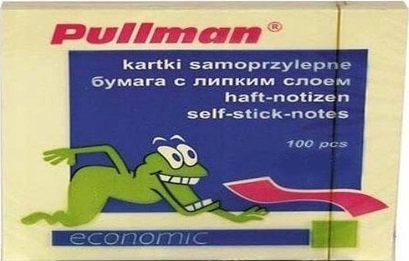 PULLMAN Karteczki samoprzylepne 75x100 PULLMAN P0022 żółty 100 kart