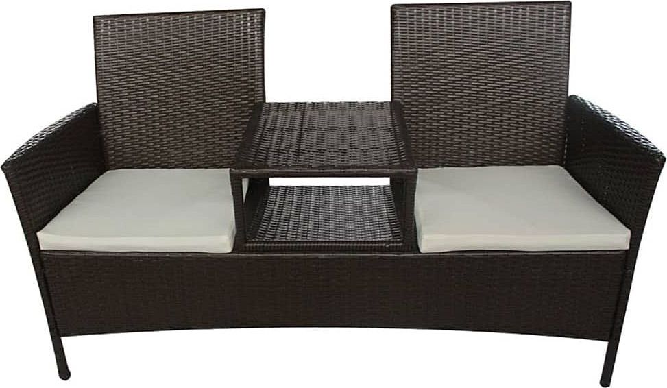 Elior ławka ogrodowa ze stolikiem Tamant, brązowa (5402)