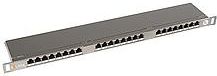 Solarix Patch panel 19" 0,5U 24x RJ45 Cat.5E STP z wspornikiem (SX24HD-5E-STP-SL)