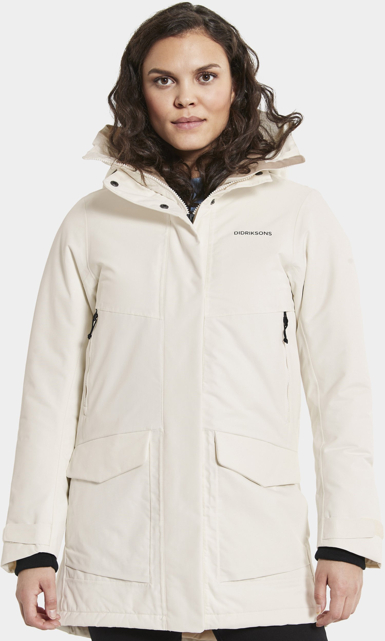 Didriksons moteriška žieminė parka FRIDA, natūrali balta