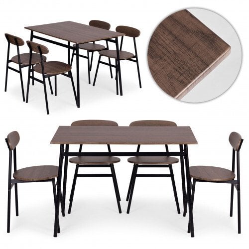 Zestaw mebli ModernHome stół i 4 krzesła stalowy