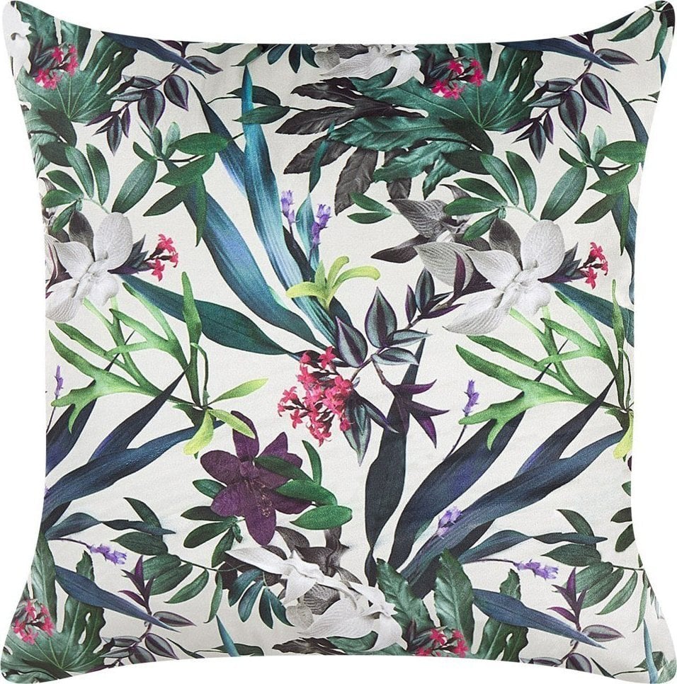 Beliani Poduszka dekoracyjna w liście 45 x 45 cm zielona GASTERIA!