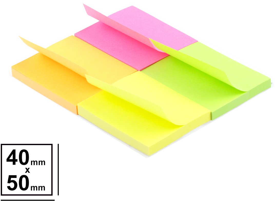 MP PN195 zakładki indeksujące 40 x 50 mm 4 bl. 50 k.