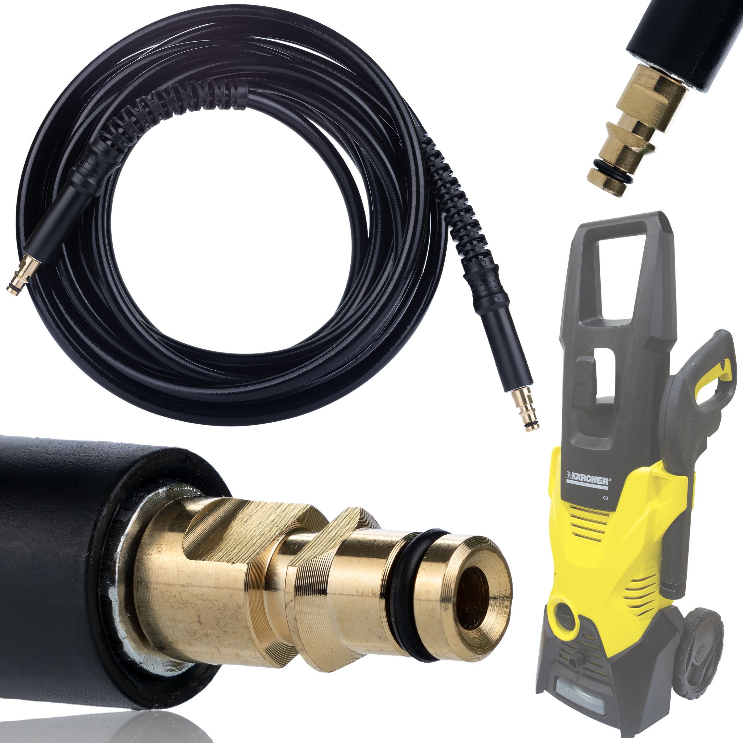 Rosfix WĄŻ 15M KARCHER CLICK-CLICK CONNECT K2 K3 K4 K5 K6 K7 MYJKA CIŚNIENIOWA HQ