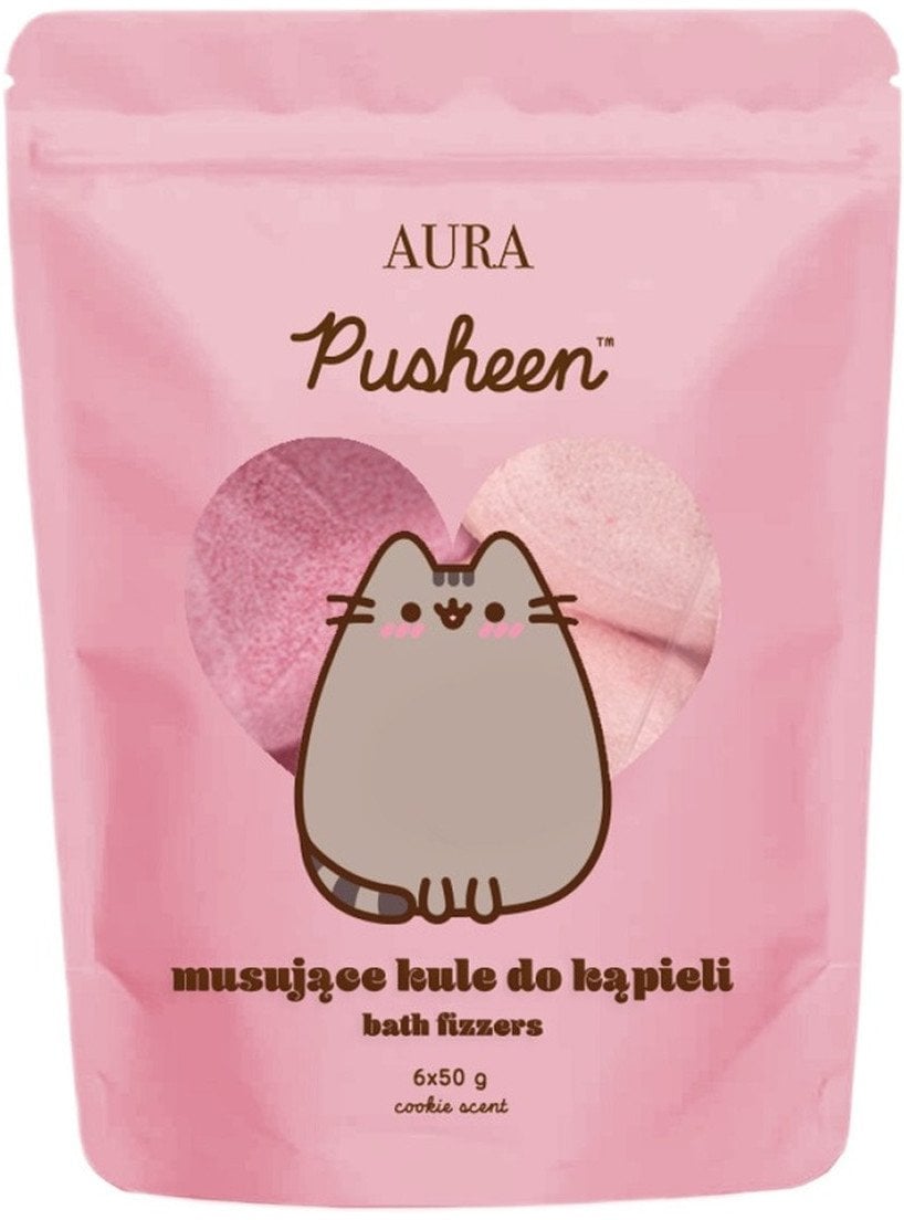 Pusheen Bath fizzers musujące kule do kąpieli arbuz i truskawka 6x50g 300g