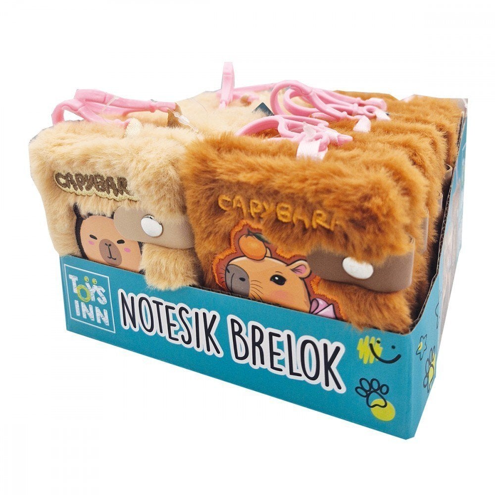 Brelok notesik Kapibara display mix 12 sztuk Stnux