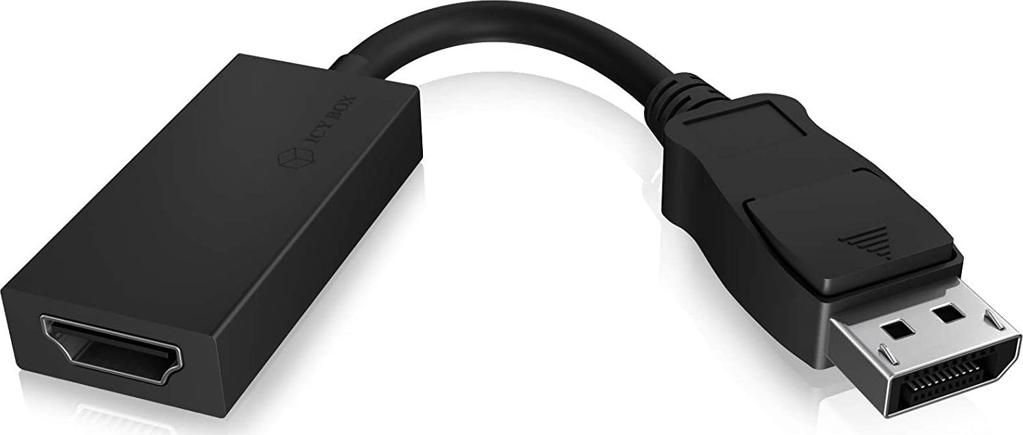 Adapter AV Icy Box DisplayPort - HDMI czarny (IB-AC508A)