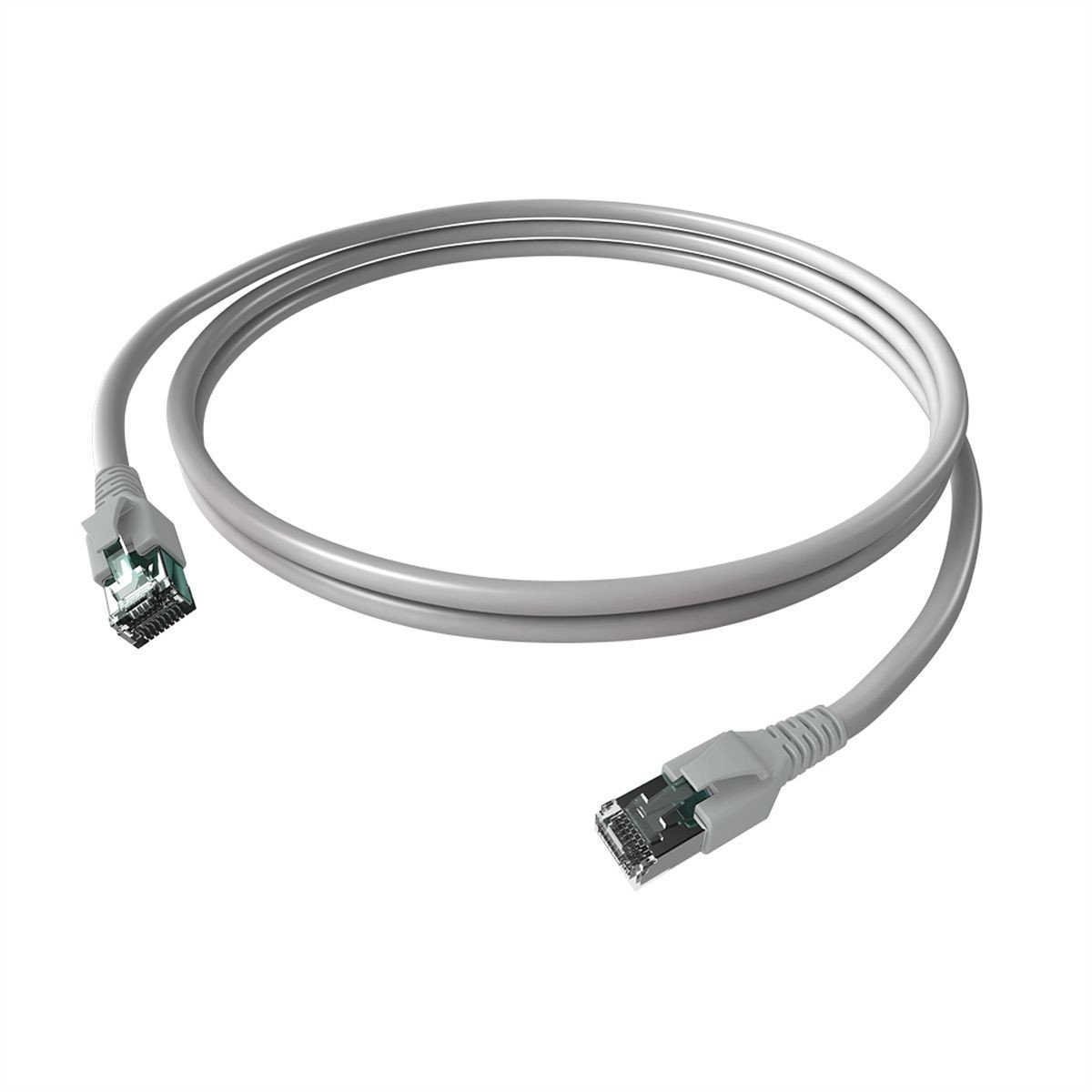 Kabel krosowy EasyLan FlexBoot Cat.6A, S/FTP, szary, 1,5 m