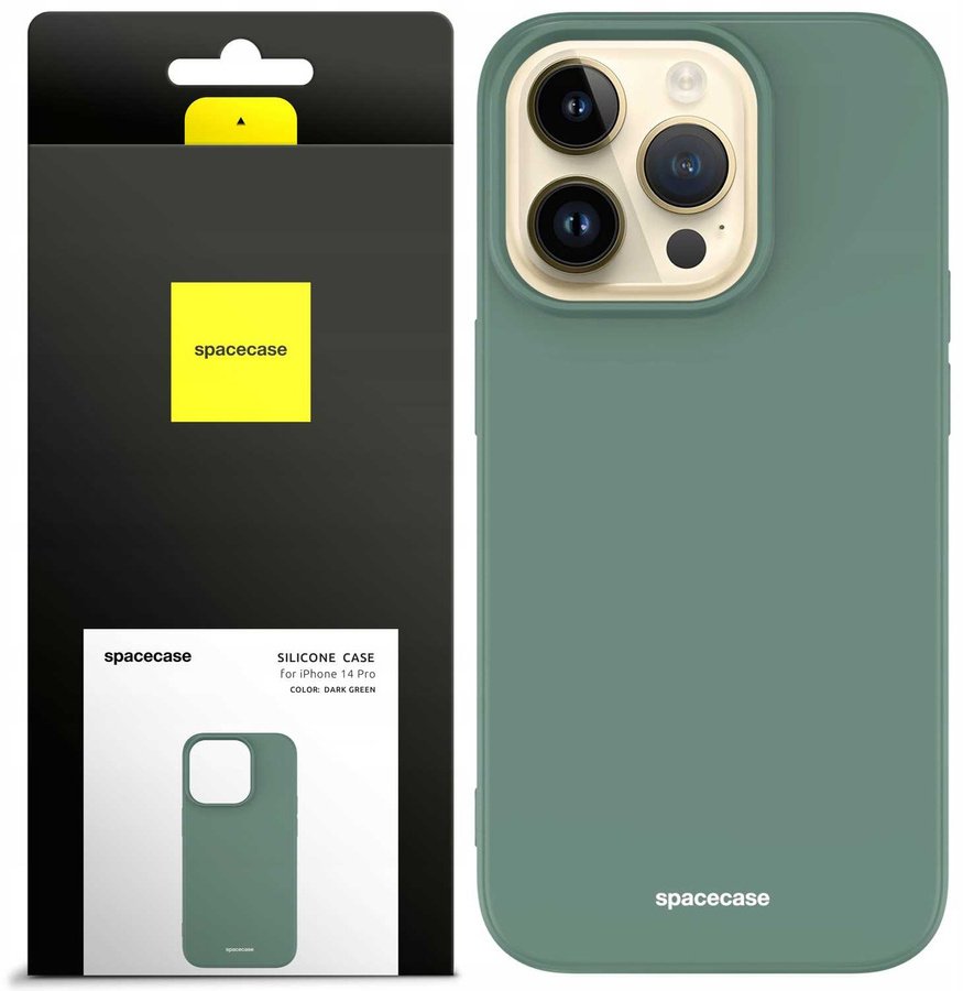 SpaceCase Etui Silicone Case iPhone 14 Pro Max dark green standard